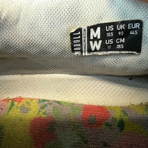 NOBULL Sneakers Women's Size 12 Floral Athletic Shoes - White and Multicolor - Picture 6 of 9